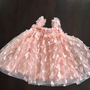 Milk Monster Pink Butterfly appliqué Dress